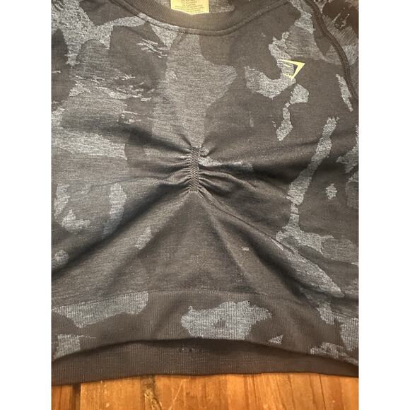 Gymshark Adapt Crop Top Women’s Size Medium Camo Seamless Long Sleeve Athletic - Picture 5 of 9